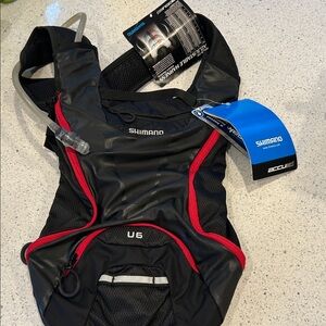 Shimano Black and Red U6 Hydration Pack